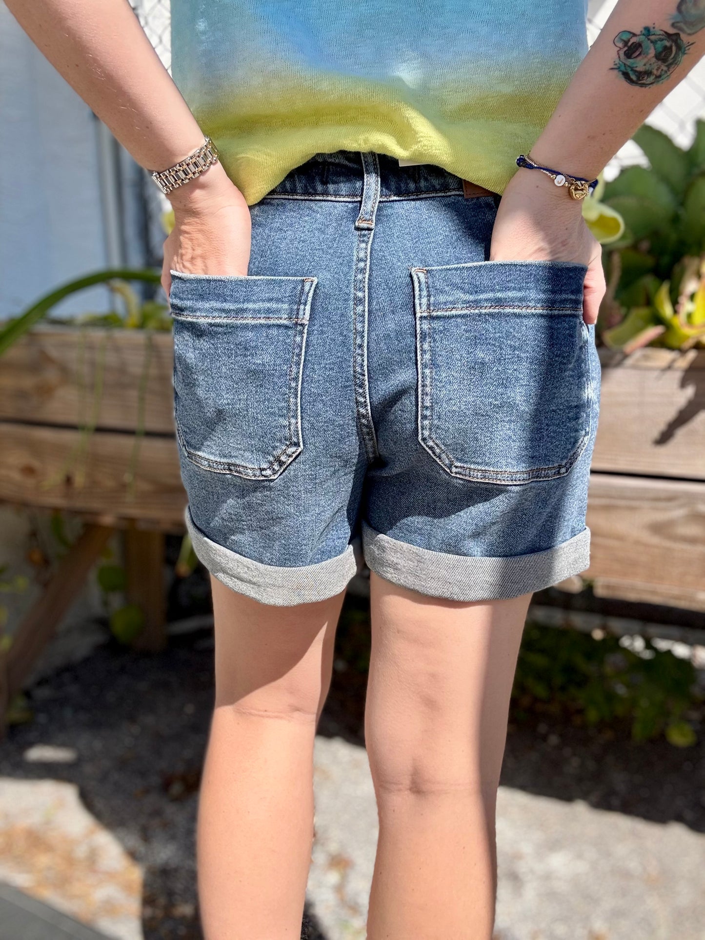 Judy Blue 150343 Denim Tie Short