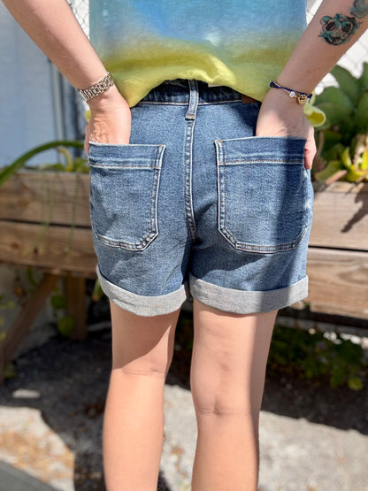Judy Blue 150343 Denim Tie Short