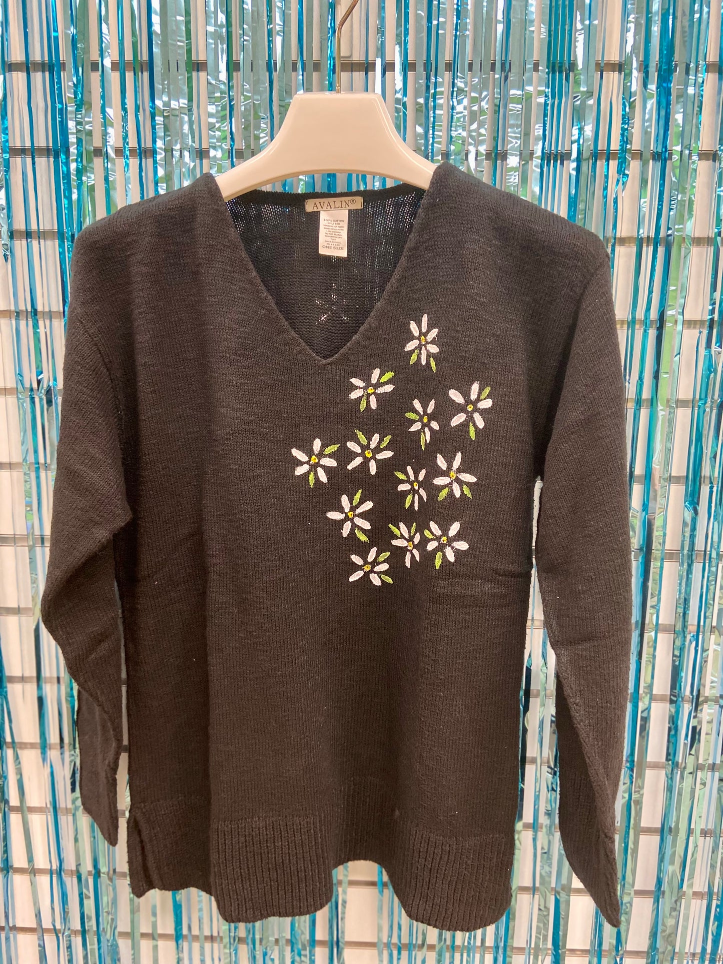 LisaLou Painted Jasmine Burst Sweater