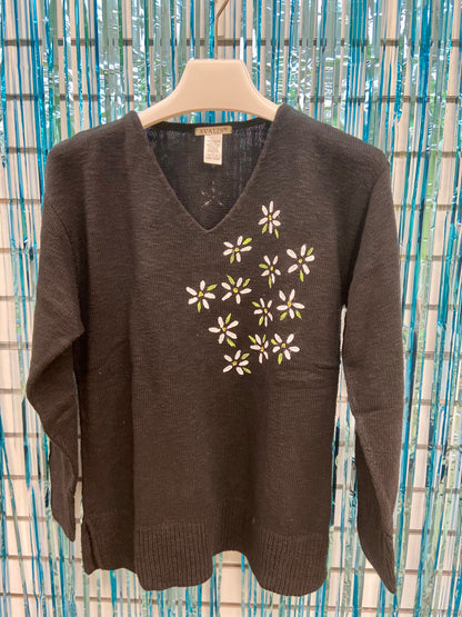 LisaLou Painted Jasmine Burst Sweater