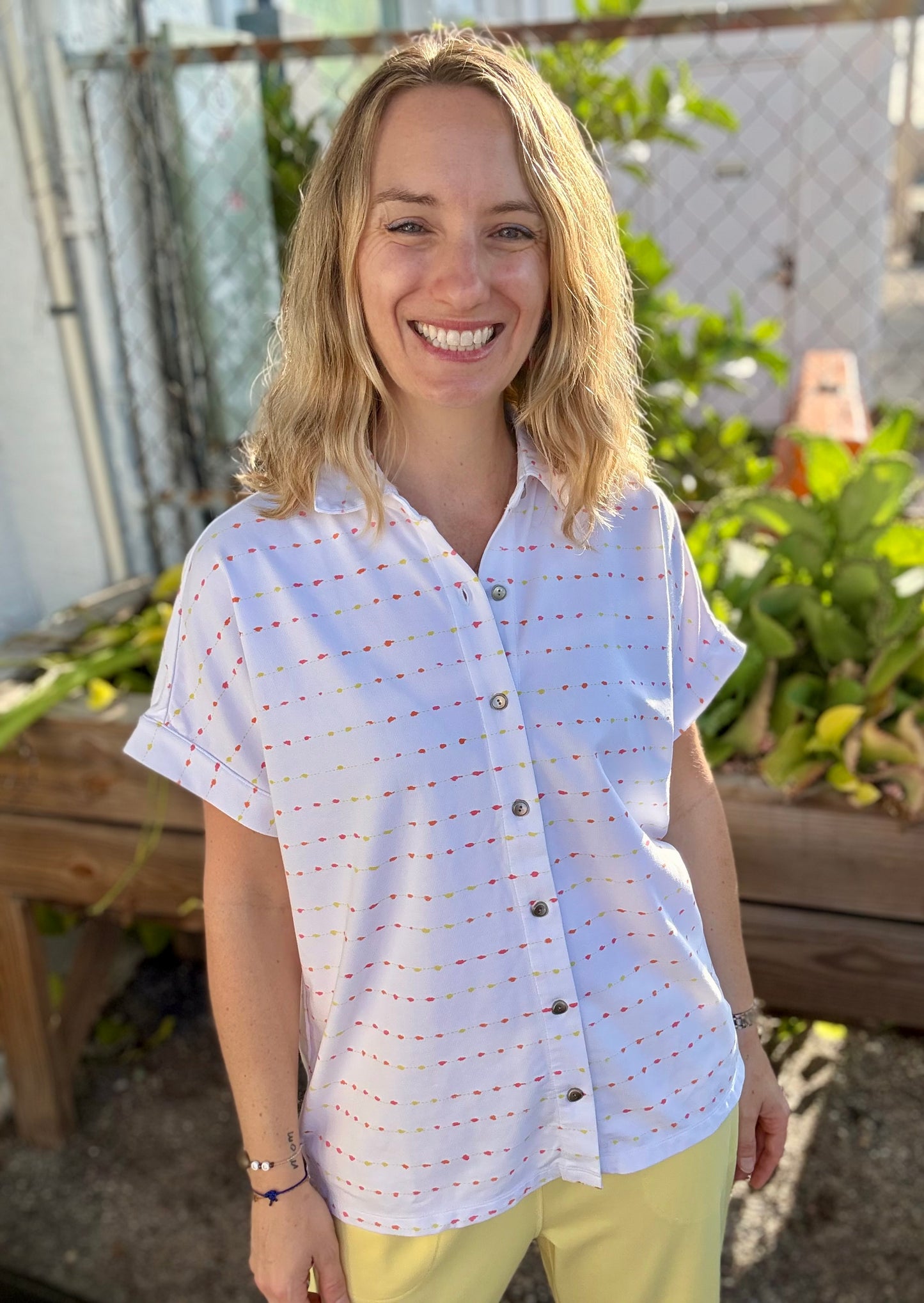 Inspired by Wild Palms J53 Button Up Top