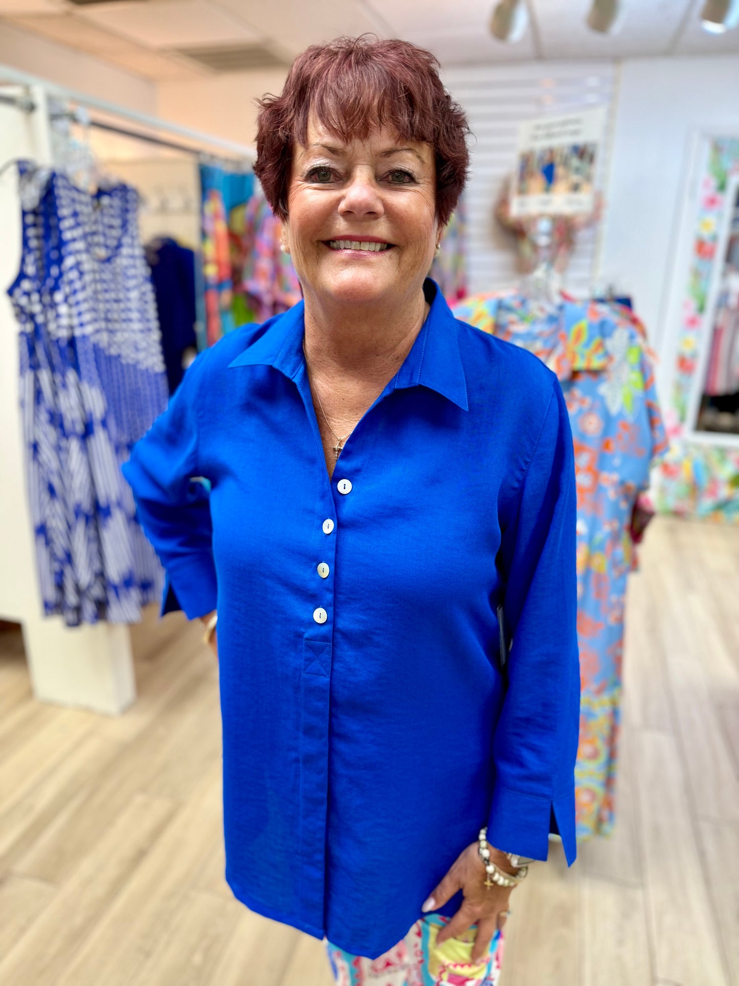 Fridaze AA192 Button Back Top