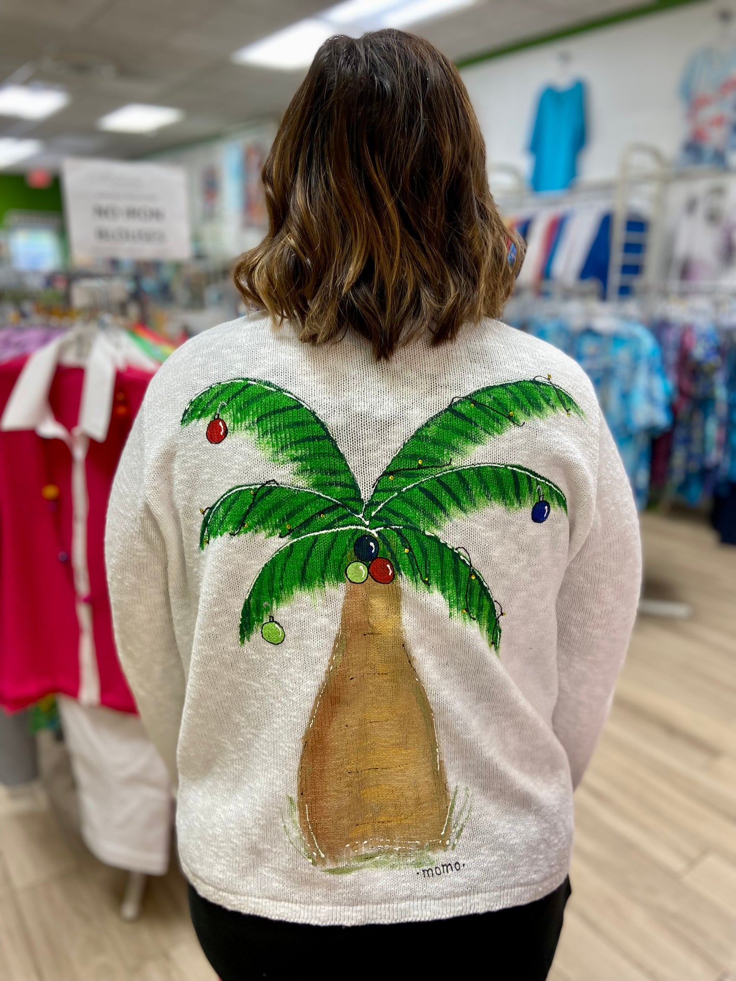 MoMo Sweater - Christmas Palm Tree