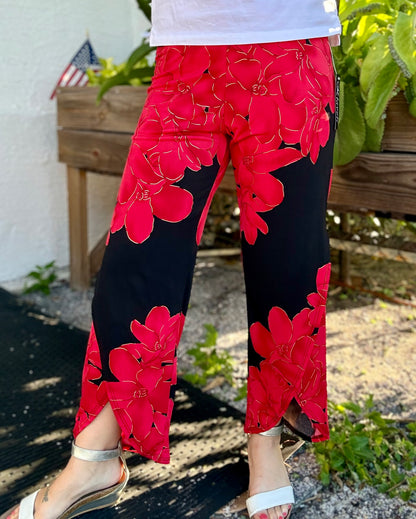 Klaveli Print Benjamin Tulip Hem Pant