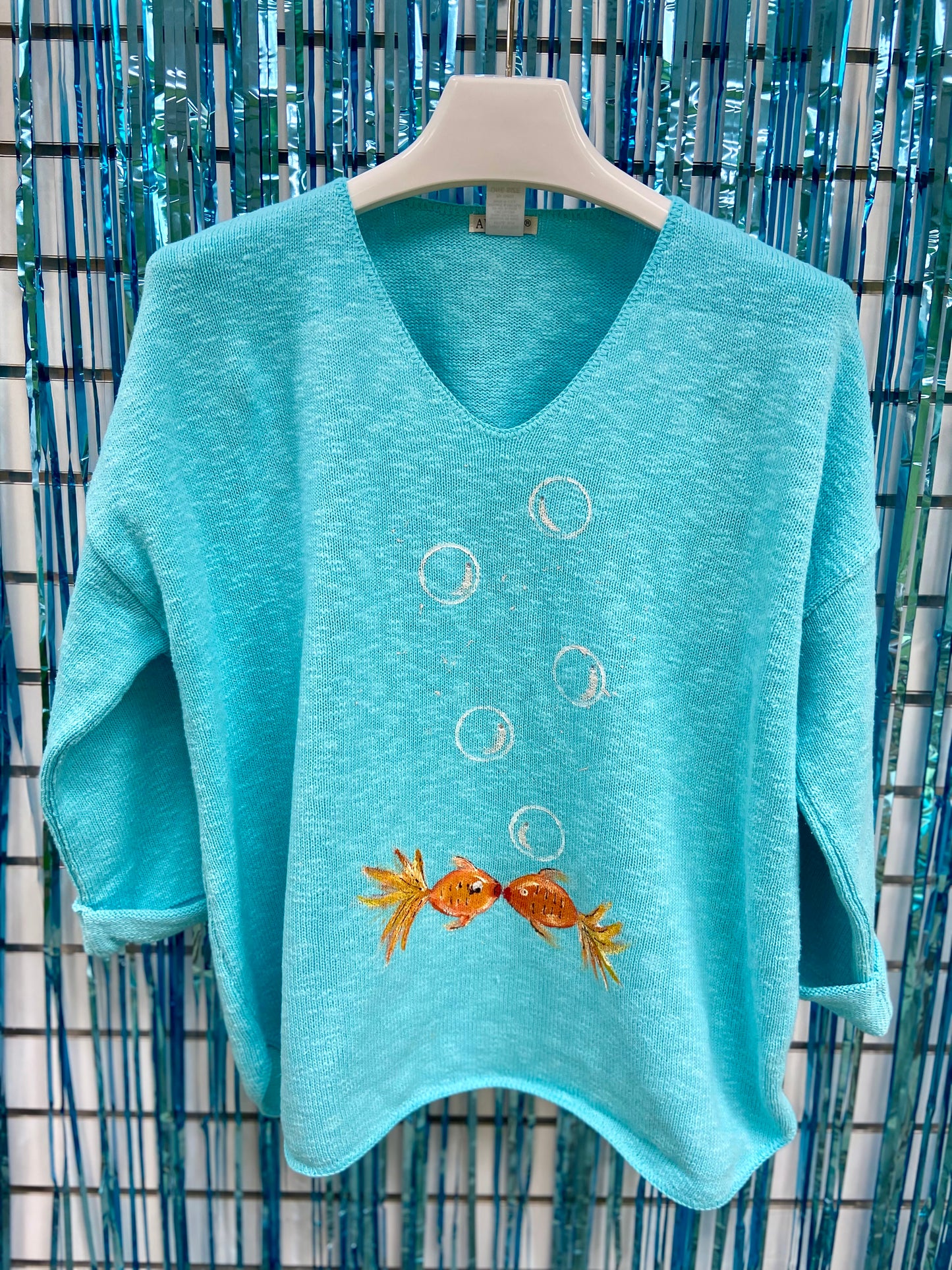 LisaLou Painted Kissy Fishy Sweater