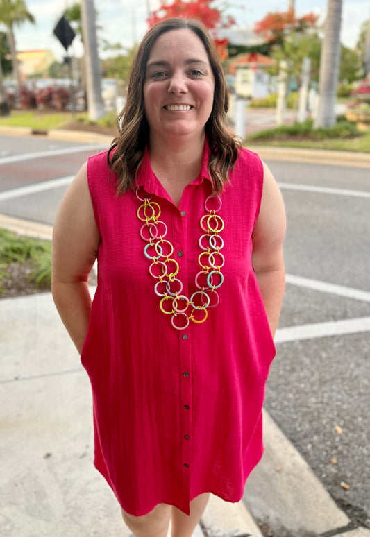 Fridaze AAD407 Simone Linen Dress