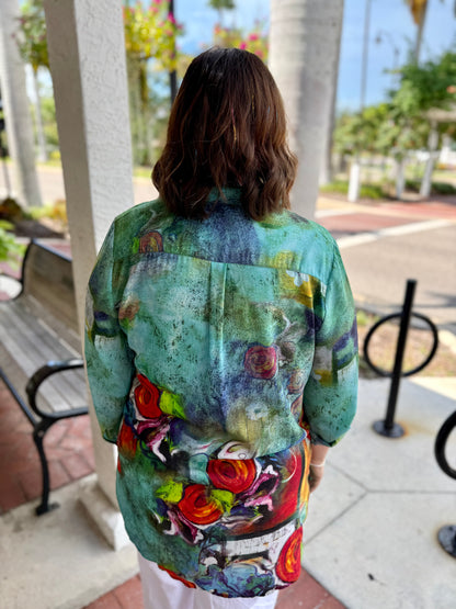 Aris A PB24006HL Roses Blouse
