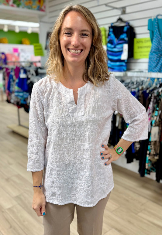 Focus C630 Embroidered Tunic Top