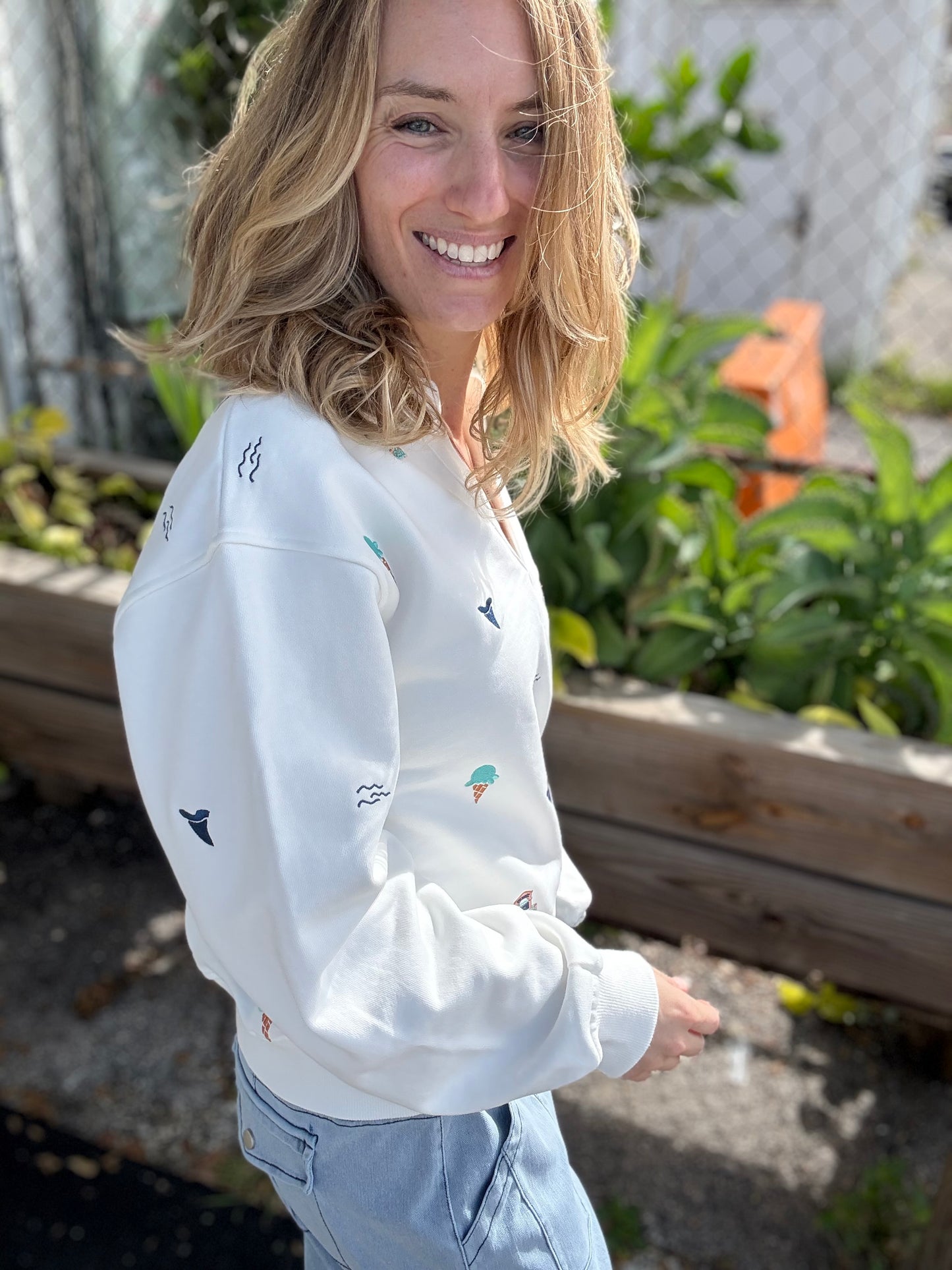 Boat House Venice Icons Polo Sweatshirt