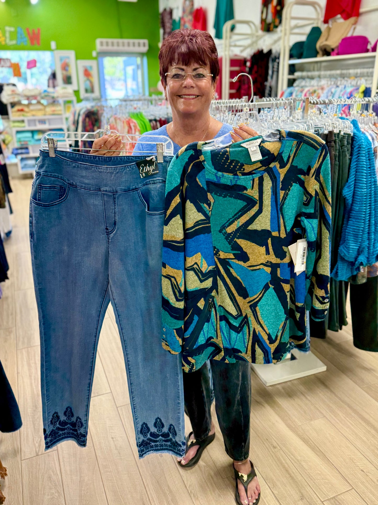 Euro Ethyl P31 Ankle Embroider Jean