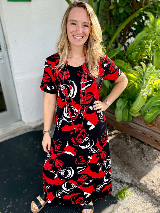 Jostar Roses Maxi Dress