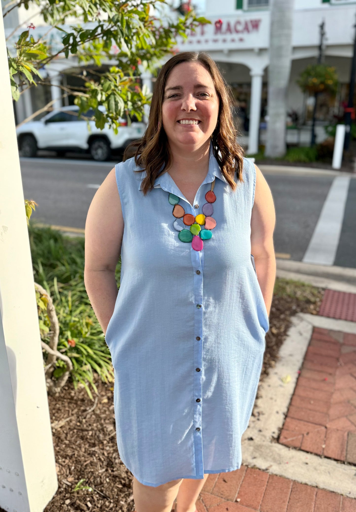 Fridaze AAD407 Simone Linen Dress