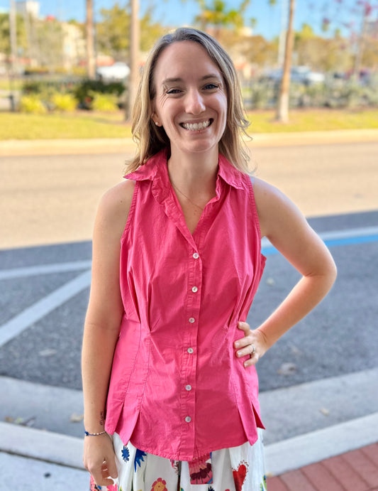 Zenara Woman ZF406S Pleat Tank Top