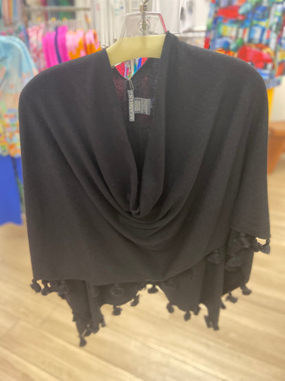 Alashan LSC833 Cotton & Cashmere Tassel Poncho Topper
