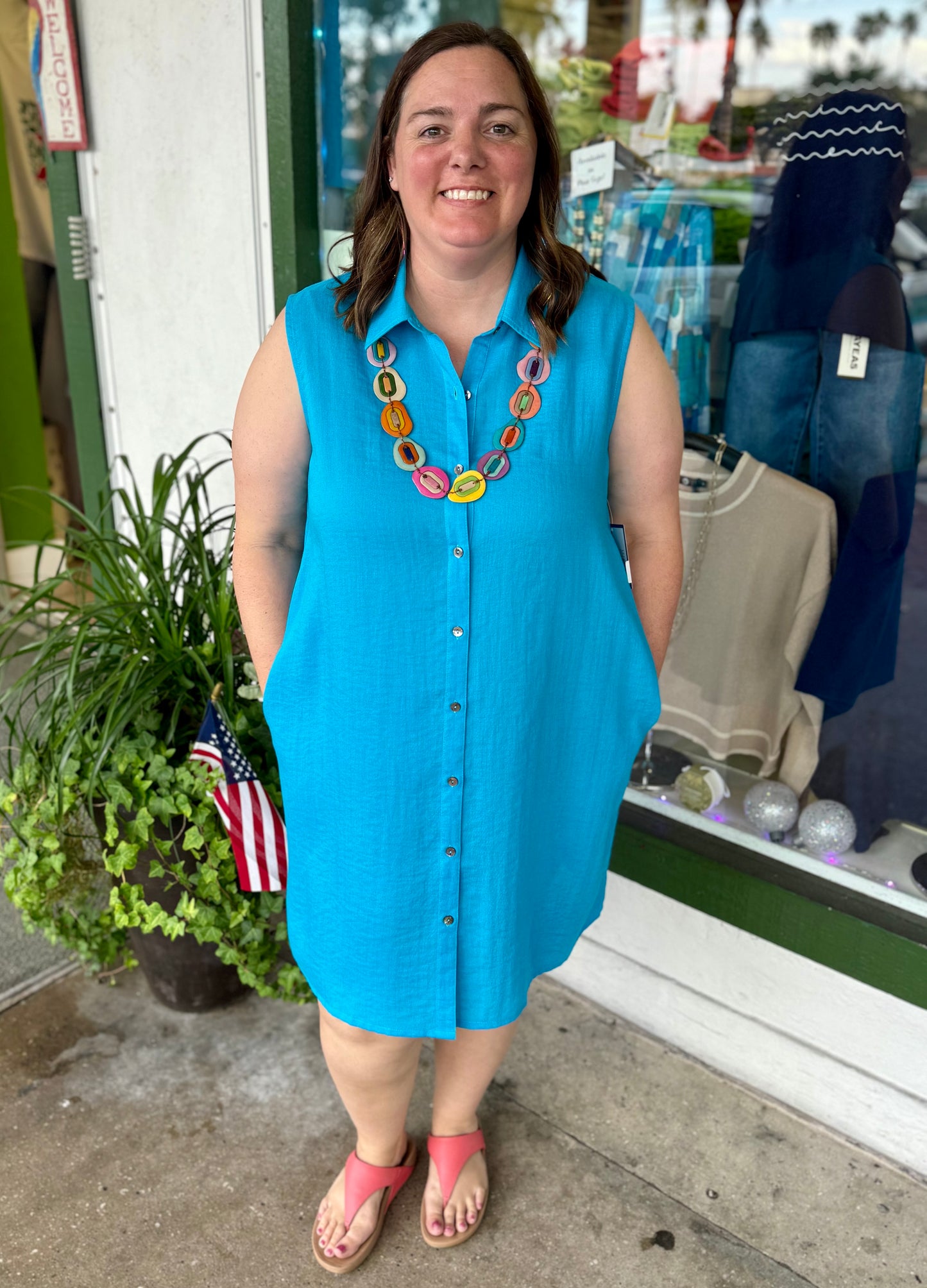 Fridaze AAD407 Simone Linen Dress