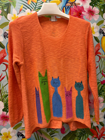 MoMo Sweater - Colorful Cats