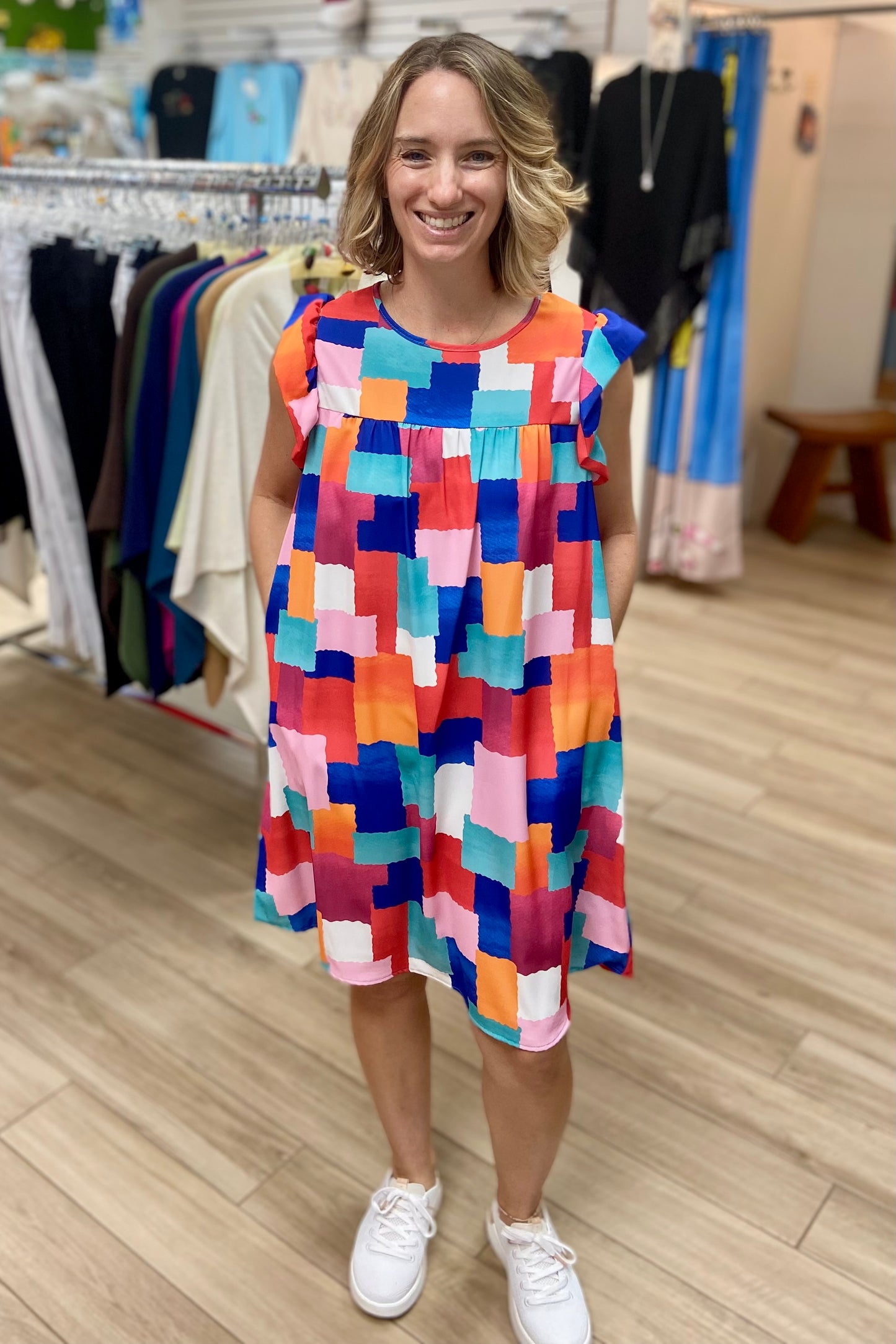 7th Ray D5567 Bold Squares Dress