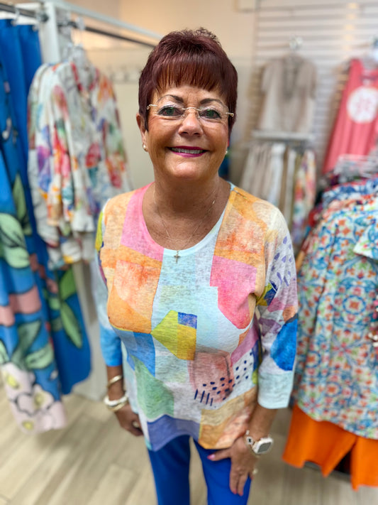Et'Lois Fiona Print Top