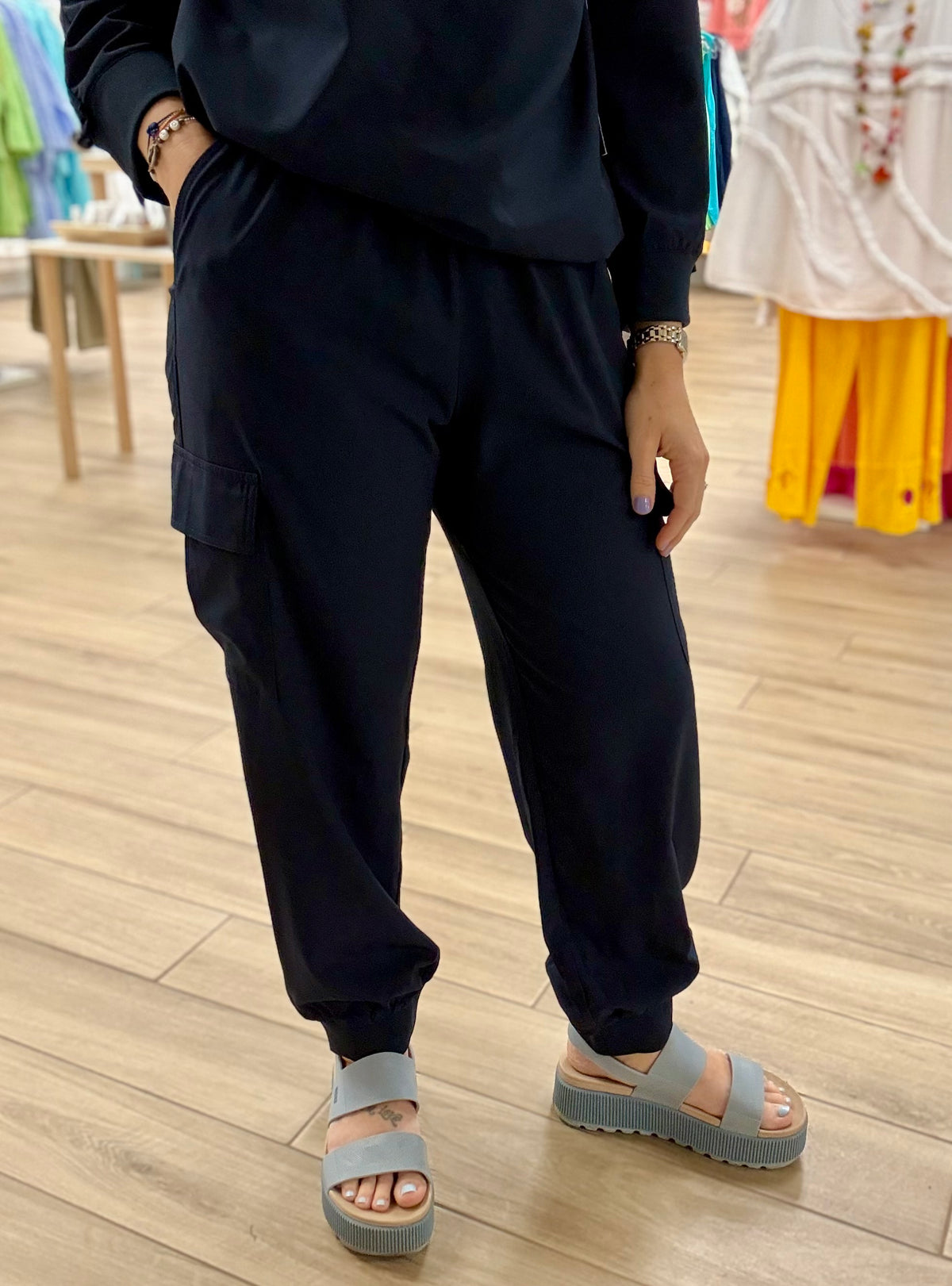 Multiples Navy Cargo Jogger Pant