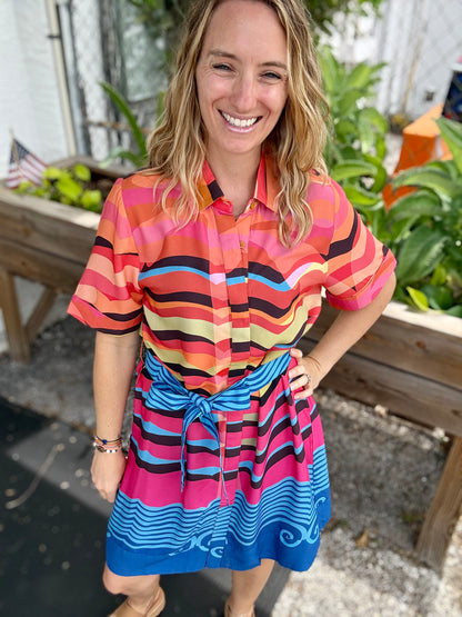 Briton Court Elena Sunrise Shirt Dress