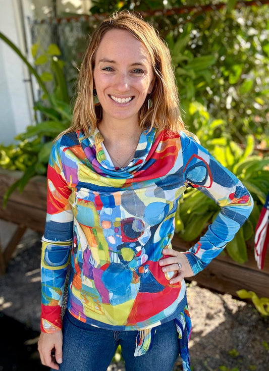 Claire DesJardins Insatiable Cowl Top