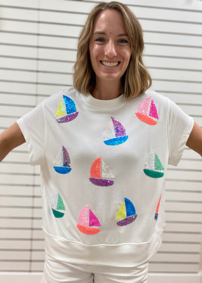 Mary Square Emily Sail Away Top