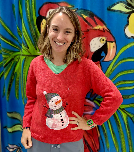 LisaLou Painted Snowman Sweater