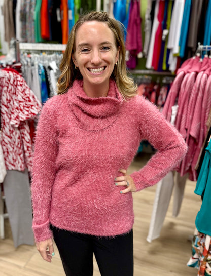 Marble 8032 Fuzzy Removable Neck Sweater