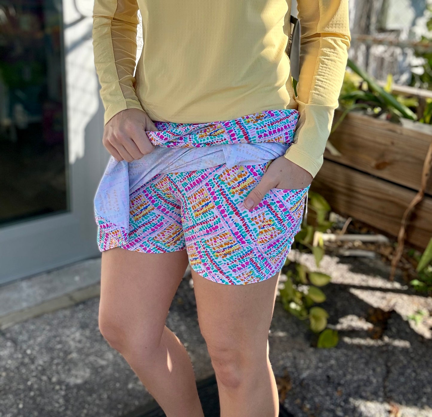 Ibkul 43000 UPF Print Wrap Skort