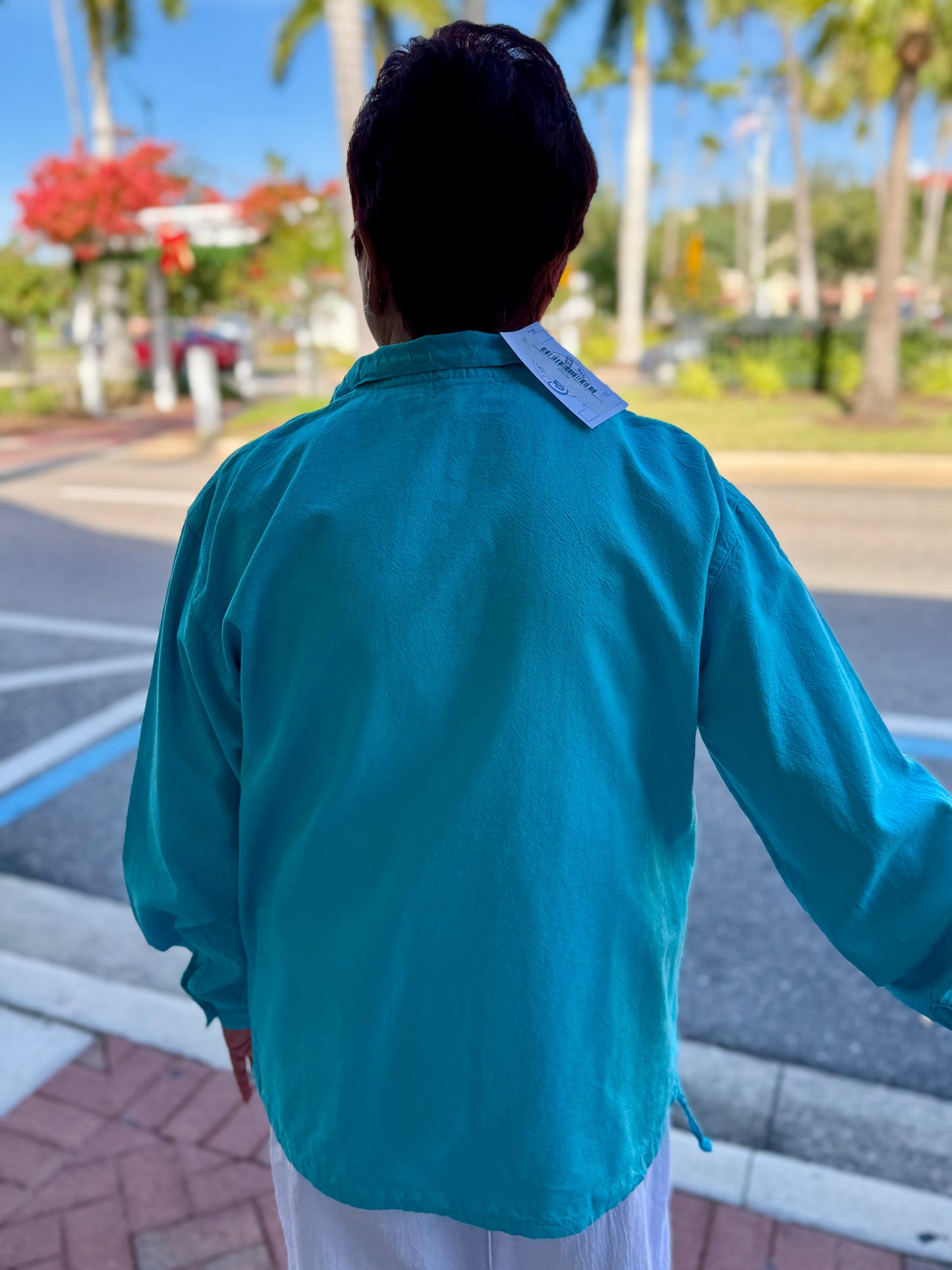 Cottonseed 740 Three Button Pullover Top