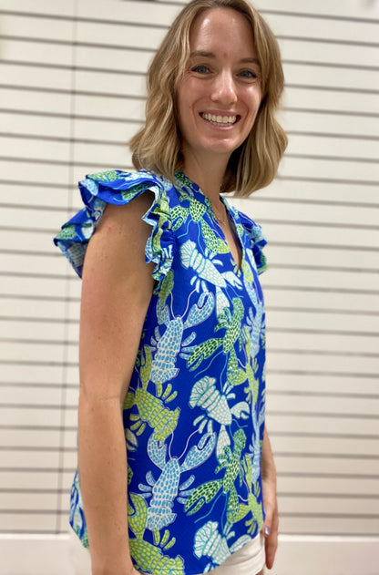 Mary Square Leigh Lobster Top