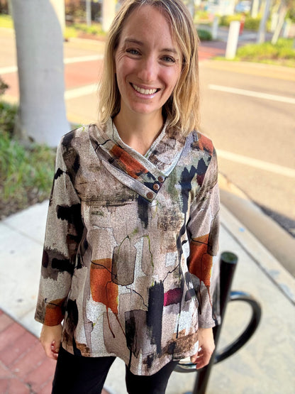 Jess & Jane Cozy Neck Top