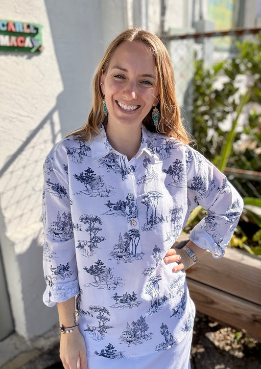 Multiples M16503TM Dog Blouse Top