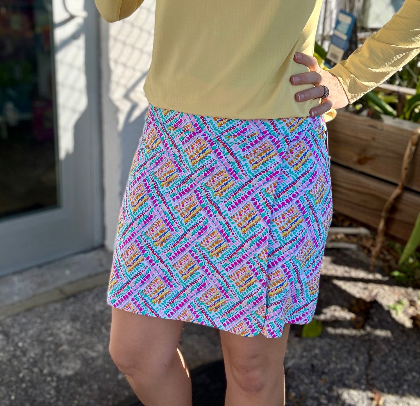 Ibkul 43000 UPF Print Wrap Skort