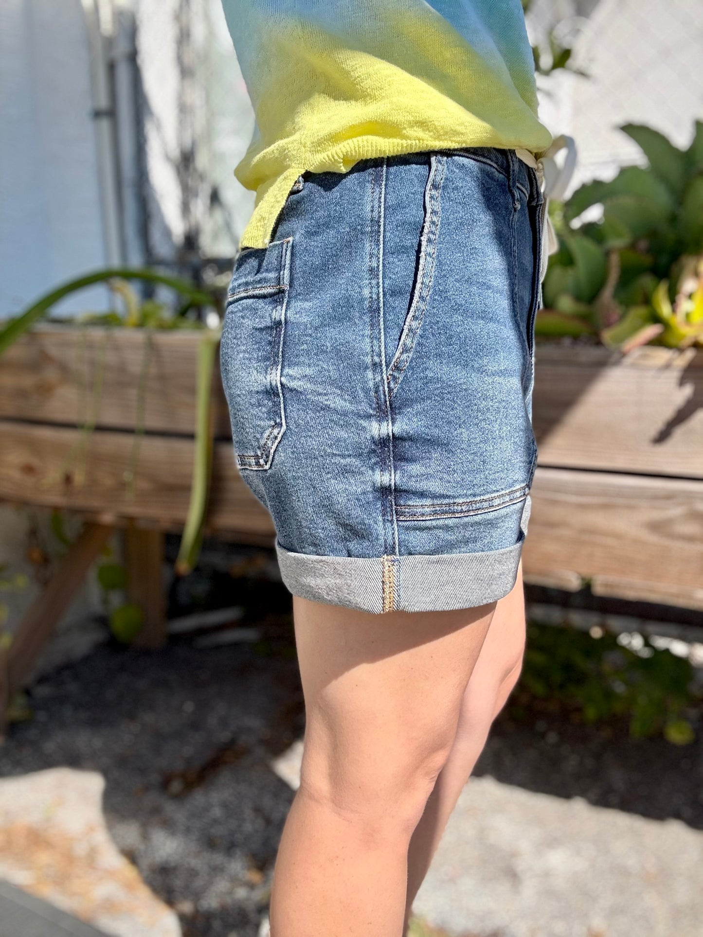 Judy Blue 150343 Denim Tie Short
