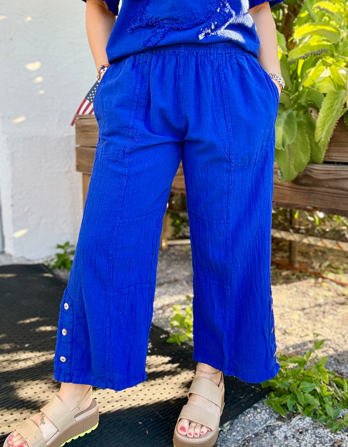 Cottonways Frankie Button Side Pant