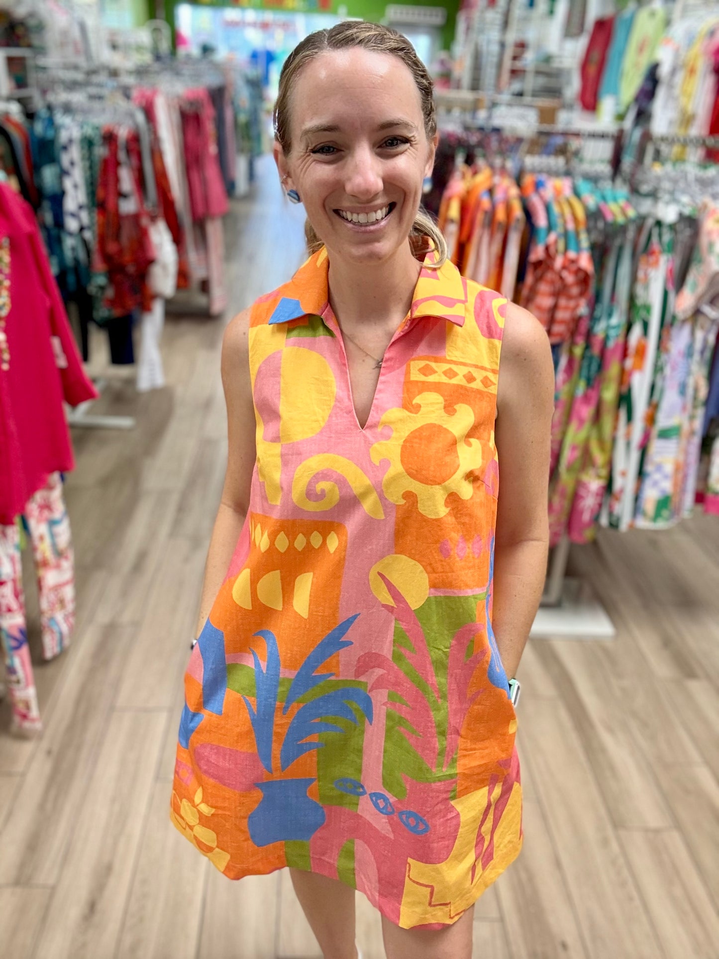 Prosperina PA3234D Tybee Coral Casino Dress