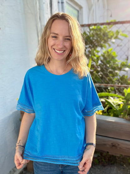 Inspired by Wild Palms T11 Lace Trim Top