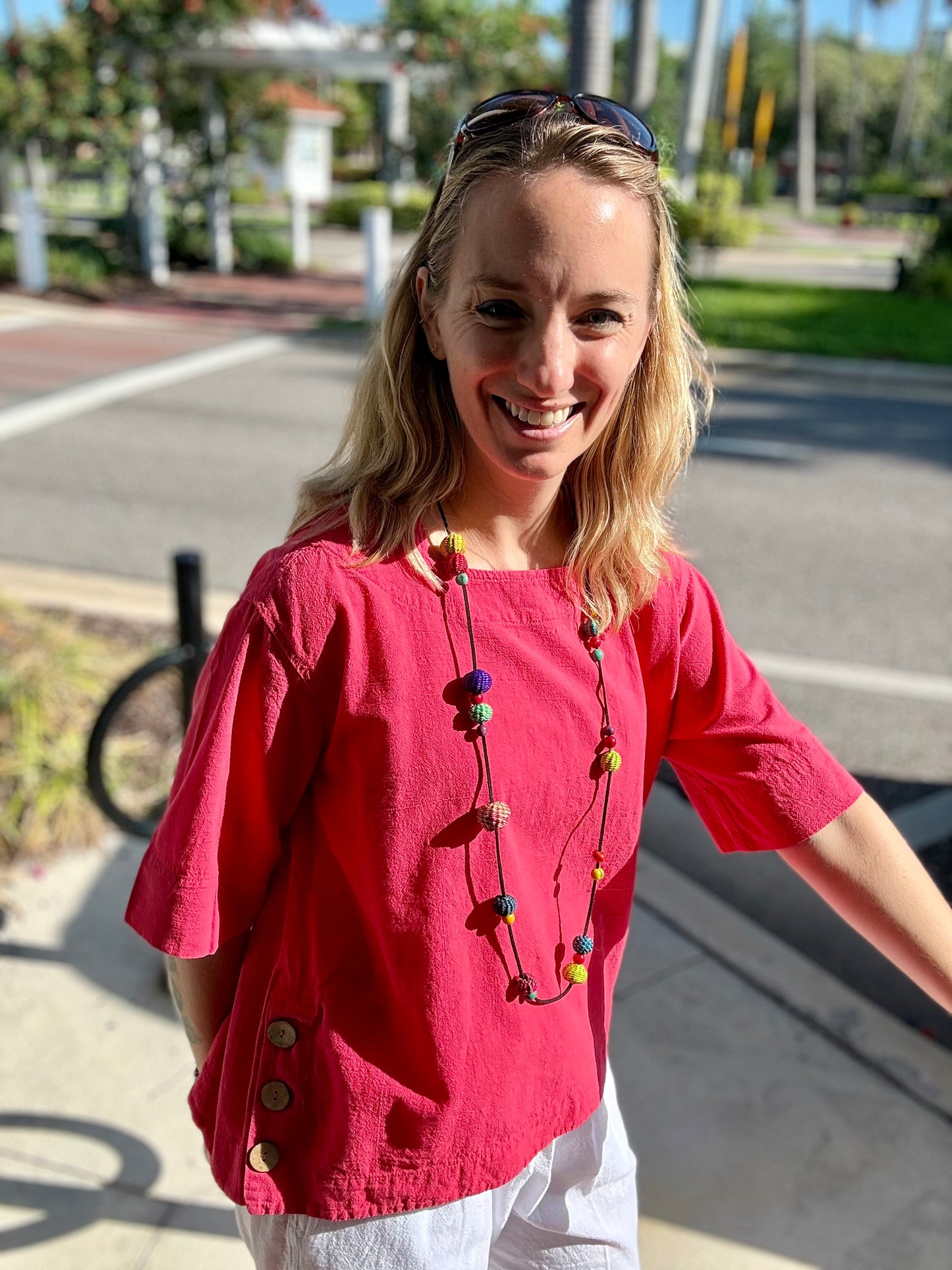 Sea Breeze 501 Side Button Top