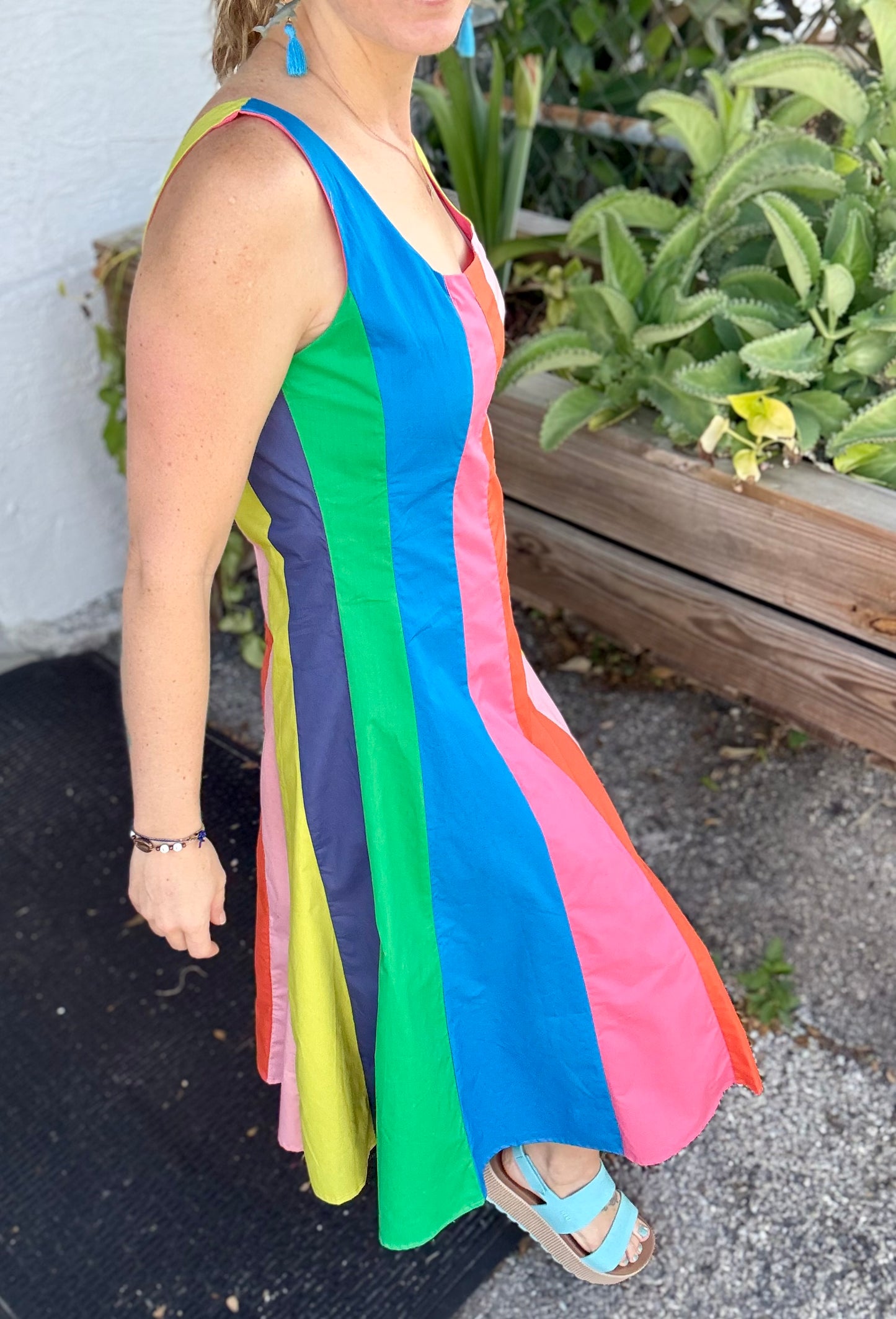 Pinch Colorblock A-Line Midi Dress