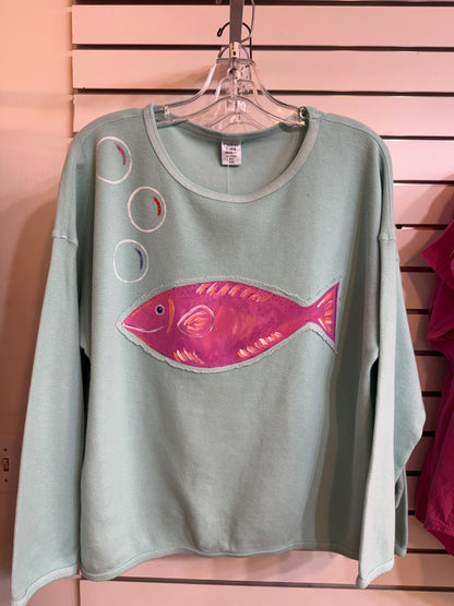 MoMo Painted CLB632 Fishy Frita Sweatshirt