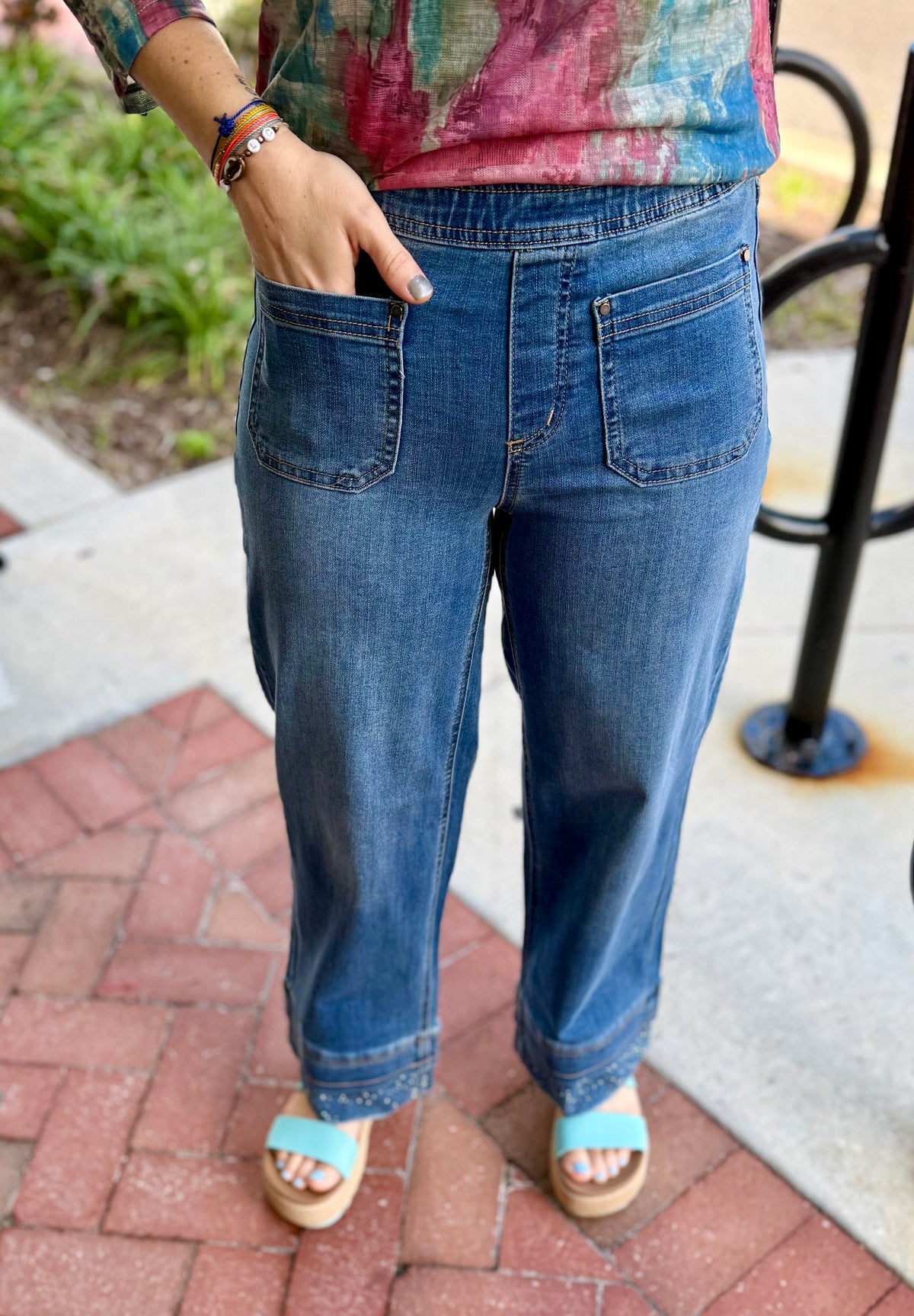 FDJ 2414699 Sparkle Hem Jean