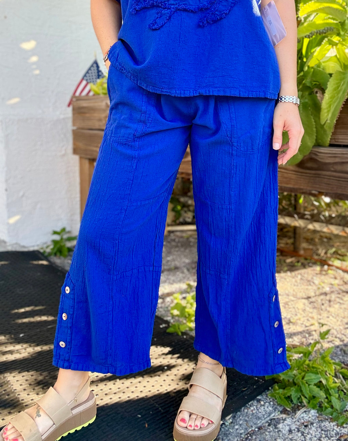 Cottonways Frankie Button Side Pant