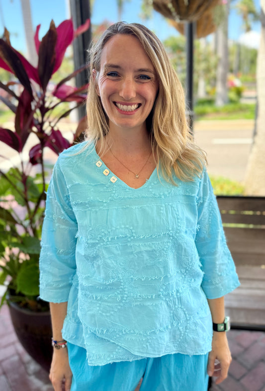 Cottonseed 944 Layer Button Top