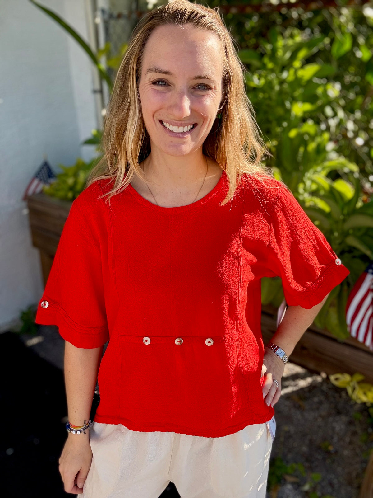 Cottonways Kira One Size Button Top