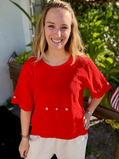Cottonways Kira One Size Button Top