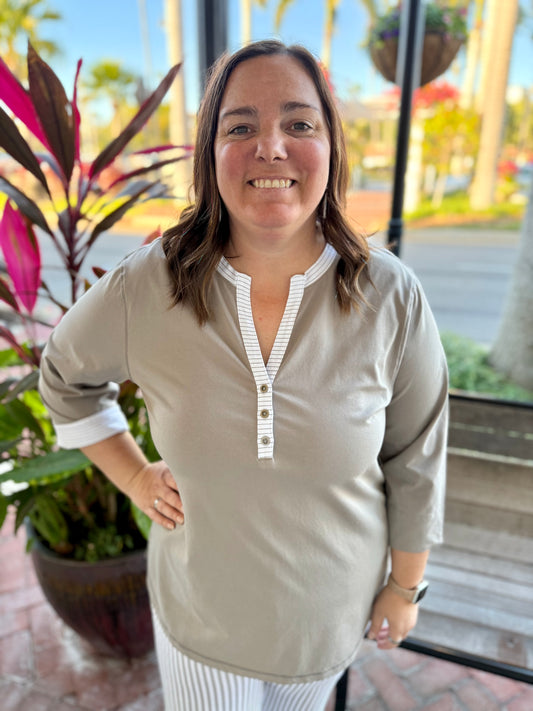 Wild Palms 1601 Mini Stripe Top