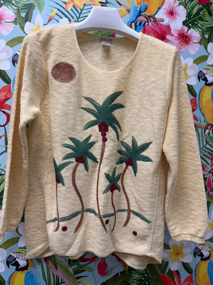 Peg Painted 5 Palm Party Sweater