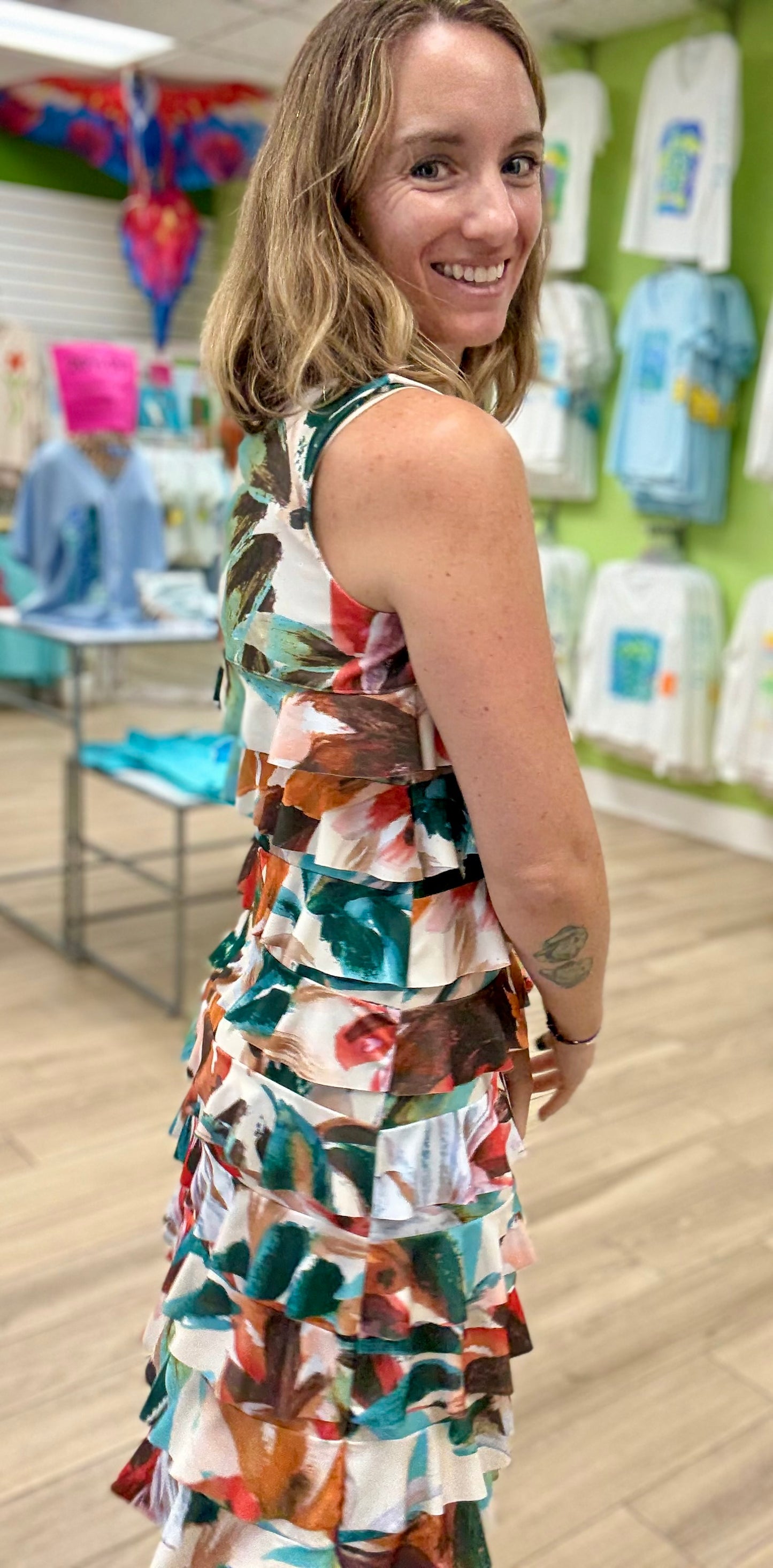 Fashque D2107 Ruffle Dress