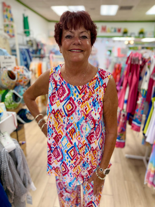 Dear Scarlett Flowy Print Tank Top